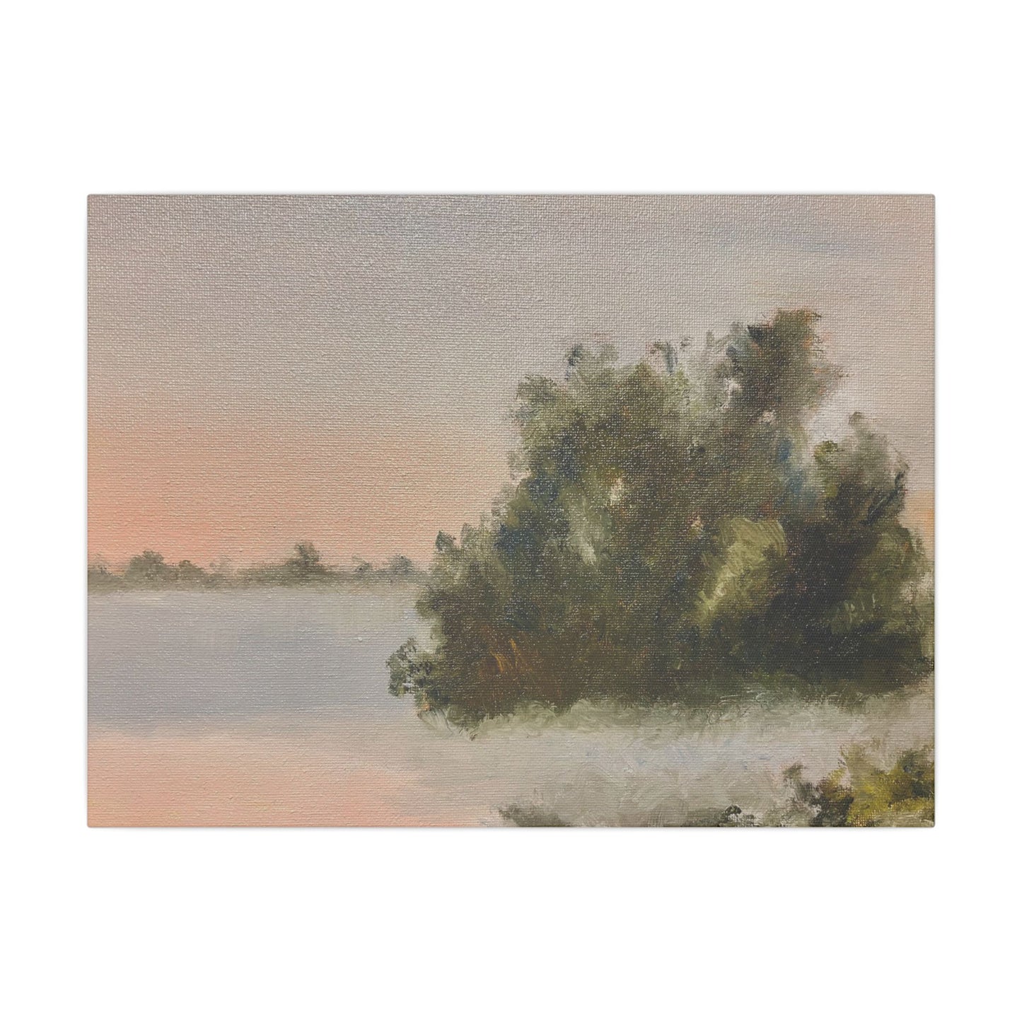 Foggy Morning, West Branch Forest Preserve | Plein Air Print | Matte Canvas, Stretched, 0.75"