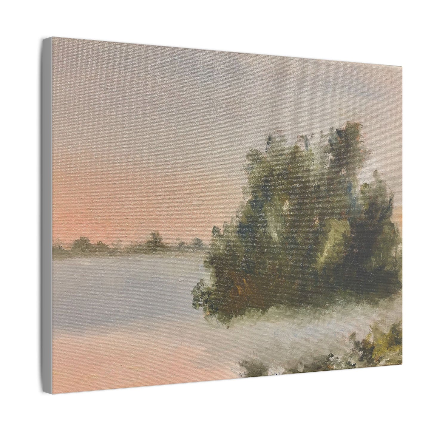 Foggy Morning, West Branch Forest Preserve | Plein Air Print | Matte Canvas, Stretched, 0.75"