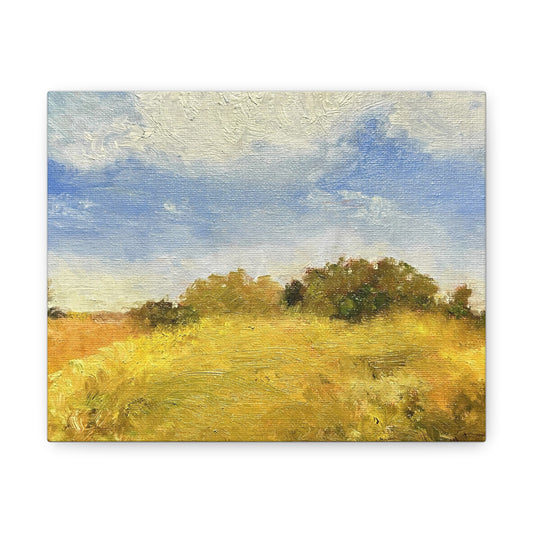 Up Along the Forest Preserve Landscape Canvas Prints, Oil Painting, Wall Art Decor, Pasture, Stretched Gallery Wrap, Nature