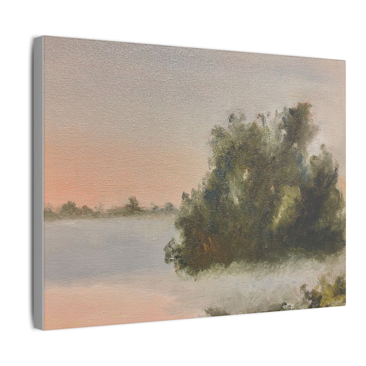 Foggy Morning, West Branch Forest Preserve | Plein Air Print | Matte Canvas, Stretched, 0.75"