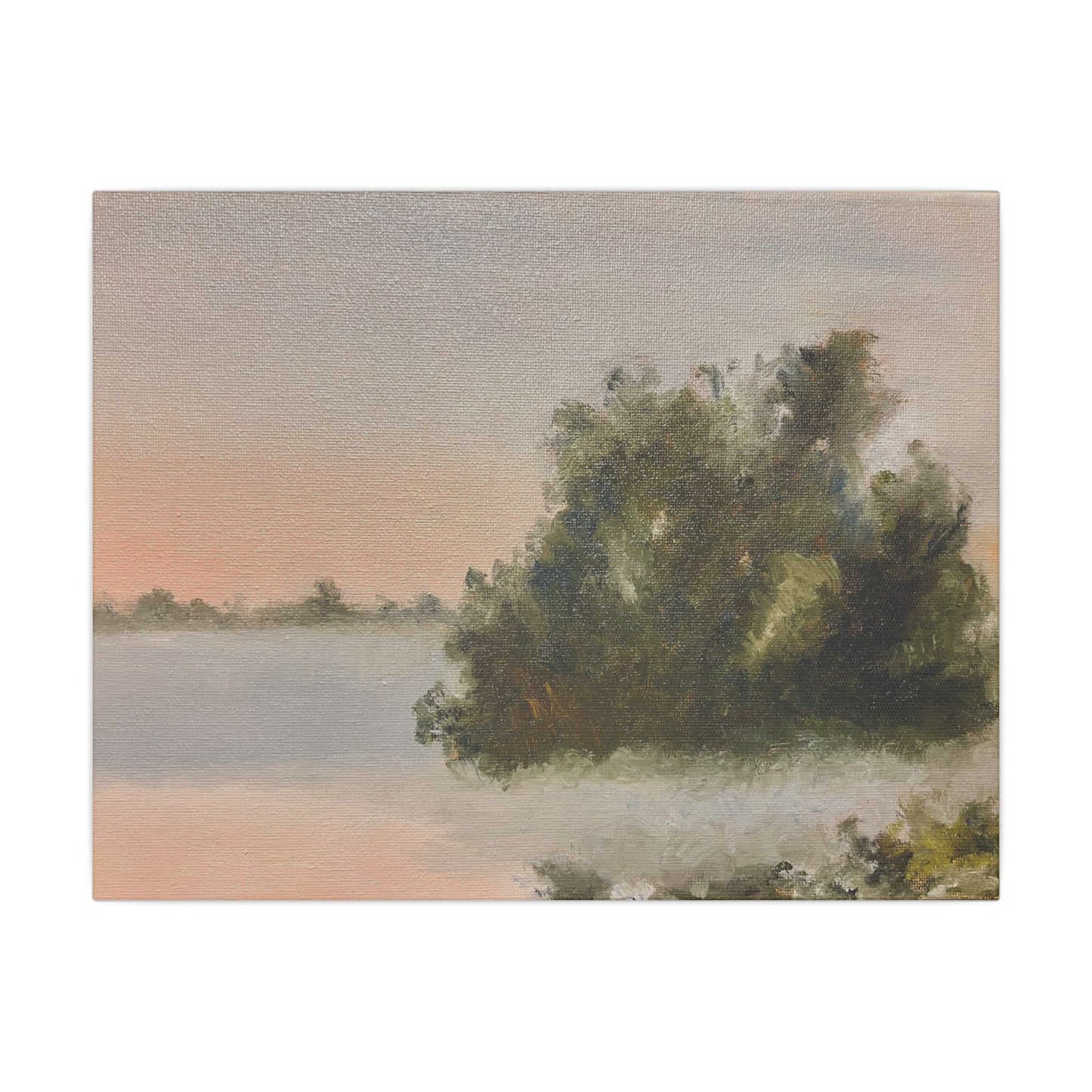 Foggy Morning, West Branch Forest Preserve | Plein Air Print | Matte Canvas, Stretched, 0.75"