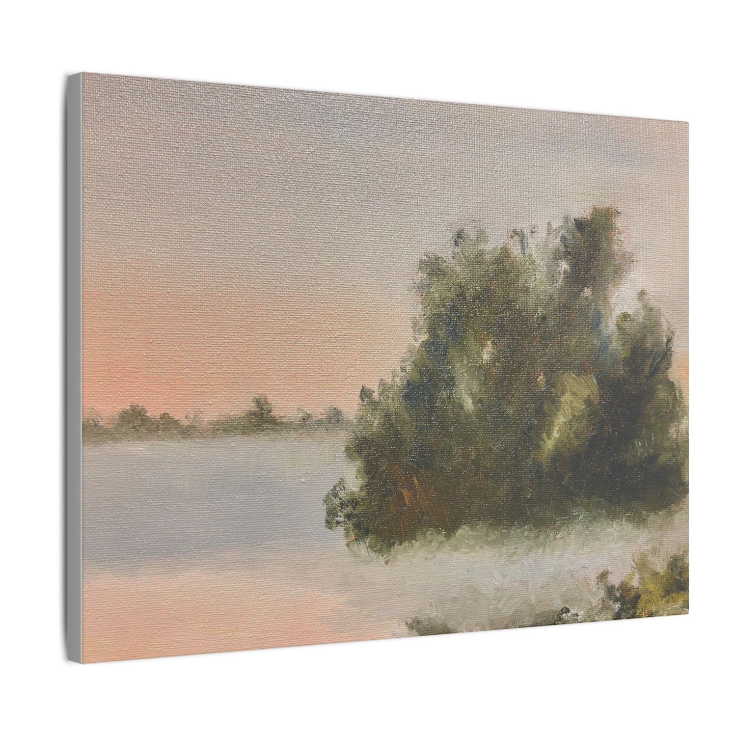 Foggy Morning, West Branch Forest Preserve | Plein Air Print | Matte Canvas, Stretched, 0.75"